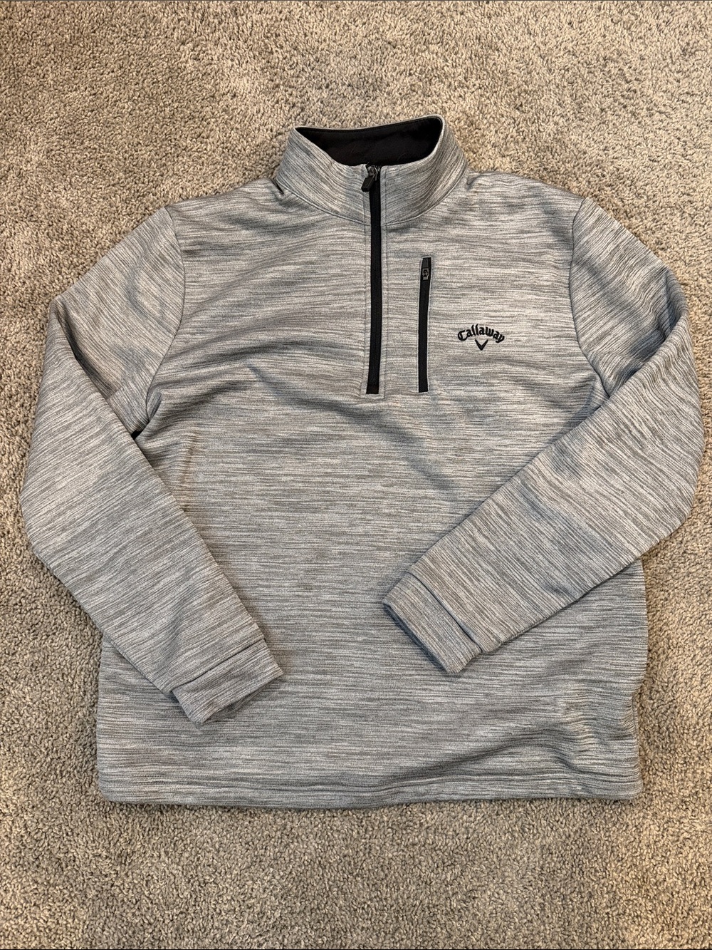 Callaway Light Heather Gray Quarter-Zip Pullover